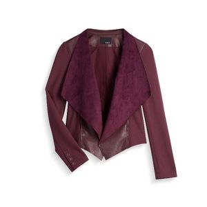 Faux leather jacket in BLACK